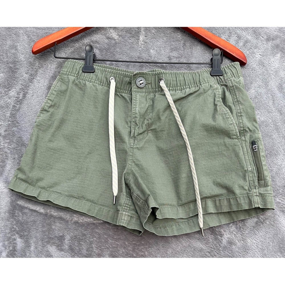Vuori Shorts Womens Small 28x3 Army Green Ripstop Cotton DuraTerra Classic Fit